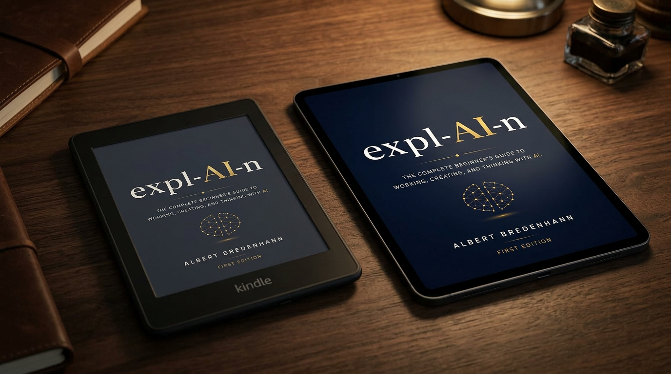 expl-AI-n ebook on a Kindle and tablet